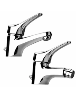 Set Rubinetti Piralla Per Lavabo E Bidet Con Scarico Automatico Serie Ariel Cromato