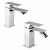 Set Rubinetti Piralla Per Lavabo E Bidet Con Scarico Automatico Serie Artic Cromato -Climaway Home Store set rubinetti piralla per lavabo e bidet con scarico automatico serie artic cromato