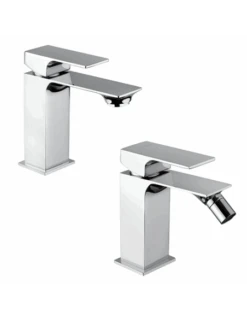 Set Rubinetti Piralla Per Lavabo E Bidet Con Scarico Automatico Serie Artic Cromato