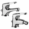 Set Rubinetti Piralla Per Lavabo E Bidet Con Scarico Automatico Serie Naomi Cromato