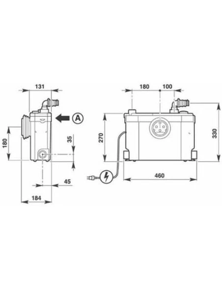 SFA Sanitrit SANISLIM SSL Trituratore Per Wc - Lavabo - Doccia - Bidet 4 SFA Sanitrit SANISLIM SSL Trituratore Per Wc - Lavabo - Doccia - Bidet - immagine 2