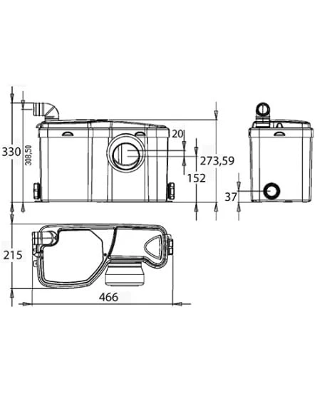 SFA Watersan 5 Trituratore WC - Lavabo Salvaspazio WS5 4 SFA Watersan 5 Trituratore WC - Lavabo Salvaspazio WS5 - immagine 2