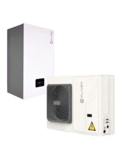 Sistema Di Riscaldamento Ibrido Compatto Clivet R32 Composto Da Pompa Di Calore Monofase Aria-Acqua 8kW Integrata Con Caldaia A Condensazione 24kW Per Riscaldamento, Raffrescamento E Produzione Acqua Calda Sanitaria - Factory Made - A+++